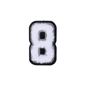 Number 8 Patch – 8 Black/White